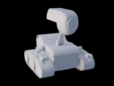 Small robot carrier Low-poly 3D model