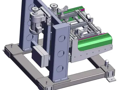 Heavy-duty ball screw jack 3D model