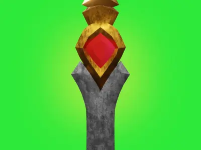 Achilles steel sword Free low-poly 3D model