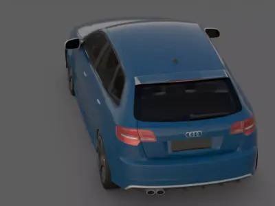 2012 Audi RS3 Sportback 3D Model  The Original Hot Hatch Killer Low-poly 3D model