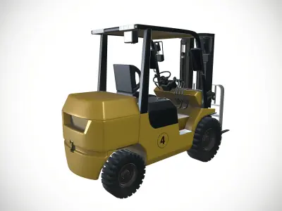 Industrial forklift 3D model