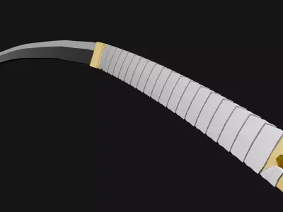 Simple Low-Poly Japanese Odachi  Low-poly 3D model
