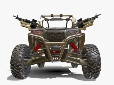 rzrxp 1000 militar 4x4 Low-poly 3D model