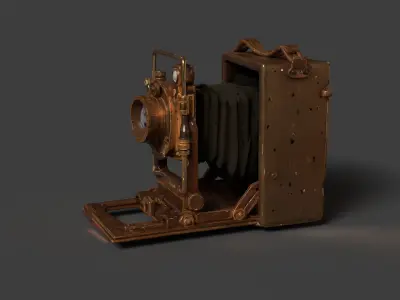 Old camera  Low-poly 3D model