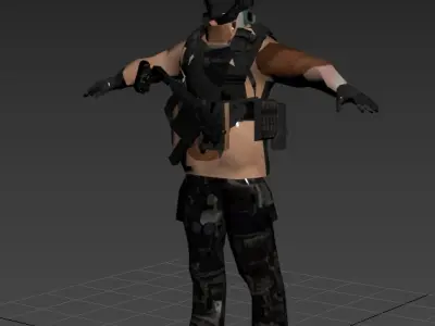 Soldier Free low-poly 3D model
