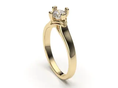 solitaire with ring sizes  8 part S113 3D print model