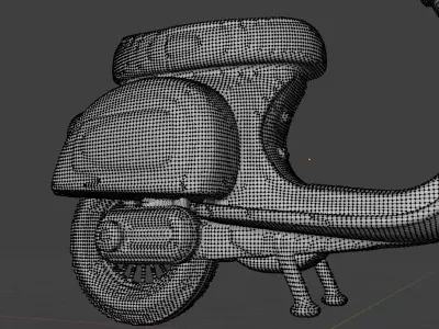 Retro Charm Scooter 3D model