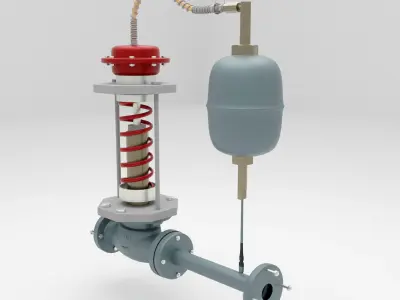 Self Actuated pressure Control Valve 3D model