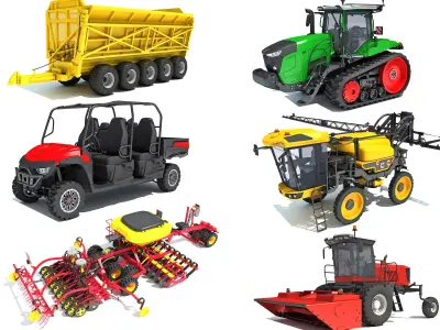 Farm Equipment Collection 3D Model Pack