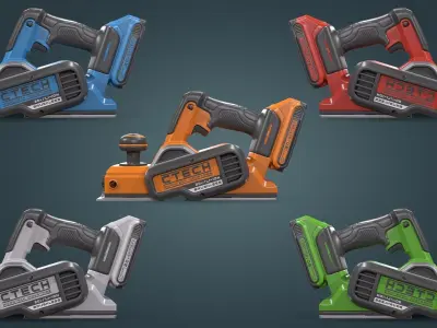 Hand Held Planer Low-poly 3D model