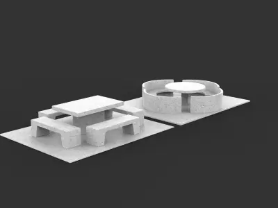 Outdoor Furniture 02 3D model purchase