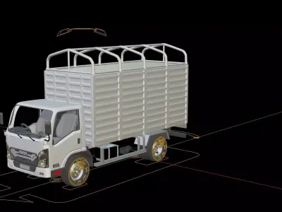 Isuzu Elf Box Truck 3D model