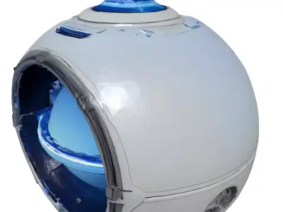 Futuristic SciFi Holographic Display Orb 3D model