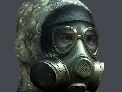 Helmet 3d model military combat Military scifi helmet  Low-poly 3D model get