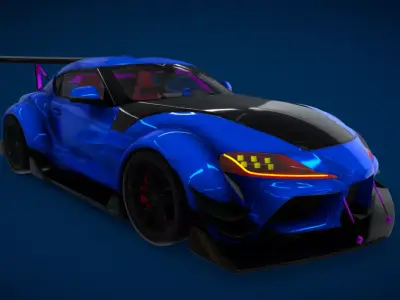 modified Toyota supra  Free 3D print model