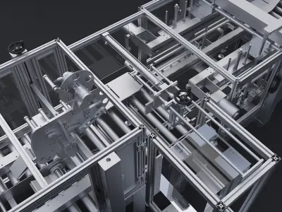 Semi-automatic packaging machine 3D model purchase