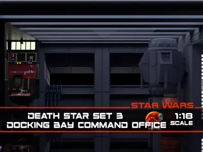 Set 3 - Docking bay Command Office 1-18 scale Kenner Hasbro 3D print model