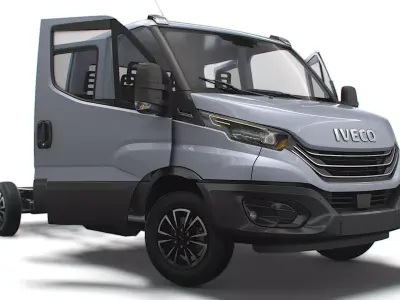 Iveco Daily Crew Cab L4 Chassis 2023 3D model