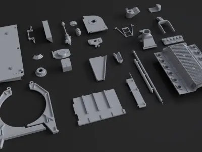 Kitbash Kit - 25 Free Original Star Wars Parts Free 3D model