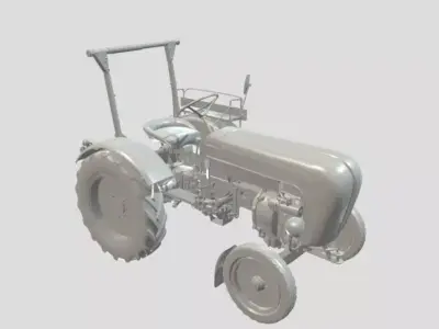 Classic Porsche Diesel Tractor 3D print model
