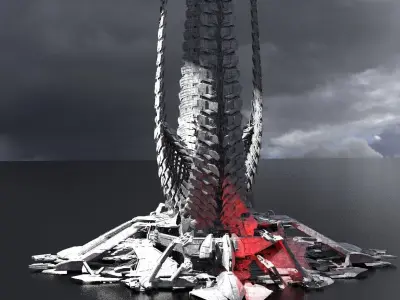 Alien Spine Kings Tower  3D model