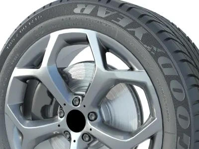 wheel Rim Tire 20 3D model