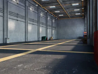 Warehouse Factory interior 3D model