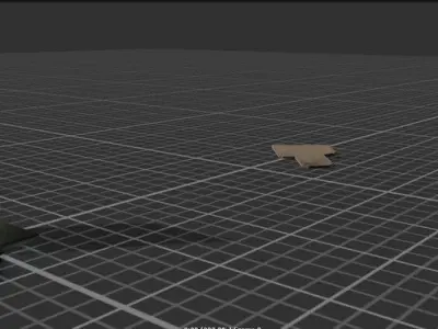 Target at the shooting range Low-poly 3D model