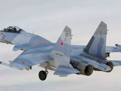 Russian Fighter Jet Sukhoi SU-37 Flanker-F Terminator 3D model