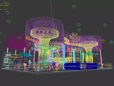 Exhibition - Size - 18X15-3DMAX2009-0021 3D model