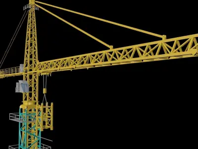 crane construction Free 3D model