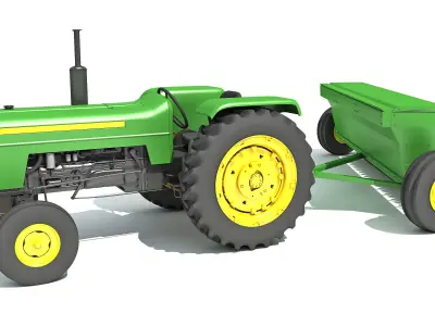 Tractor Disc Harrow 3D model