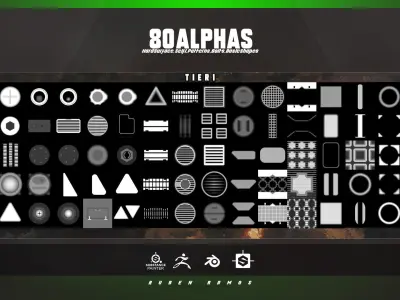 80  HARDSURFACE ALPHAS  FREE  Texture