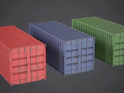 Container - PBR Texture Low-poly 3D model