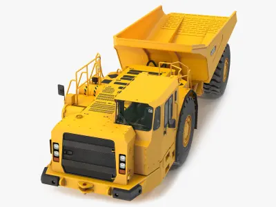 Mining Truck CAT AD45B Rigged 3D model