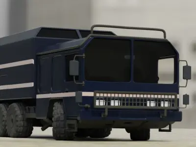 Dark Military-type Convoy Vehicle 3D model