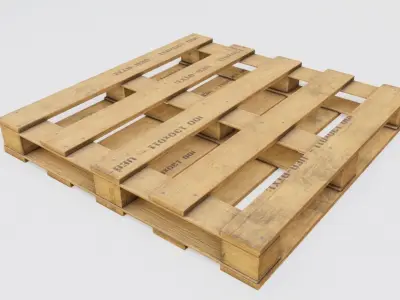 Palette wooden pallets Low-poly 3D model