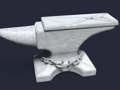 Anvil Low-poly 3D model purchase