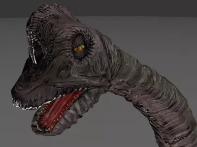 Brachiosaurus Dinosaur Low-poly 3D model 4