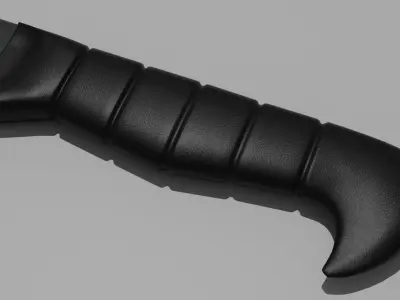 Machete Kukri Free low-poly 3D model