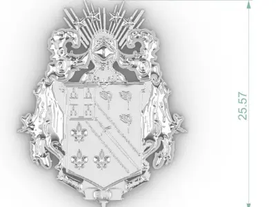 Alpha Phi Omega shield 3D print model