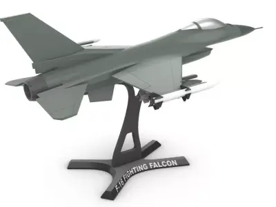 F 16 FIGHTING FALCON 3D print model
