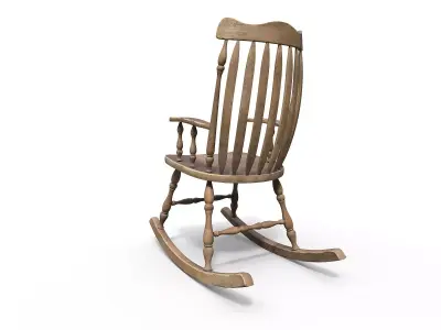 Antique rocking chair Low-poly 3D model purchase