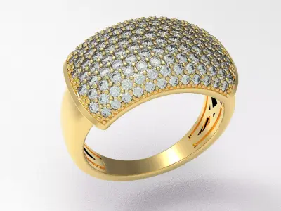 MR02 Mens Diamond Ring 3D print model