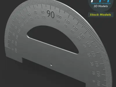 Protractor degree compass 3D model