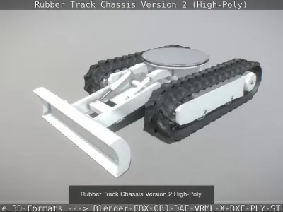 Rigged Rubber Track Chassis 3D Model Pack