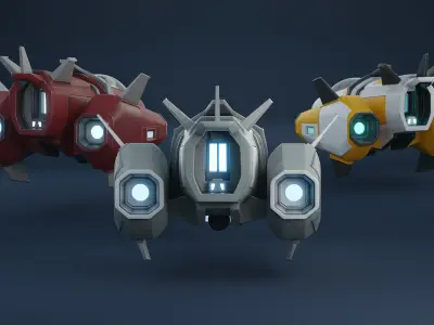 Stylized Star Fighter 3D model