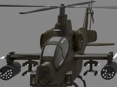 3d model helicopter army Free 3D model