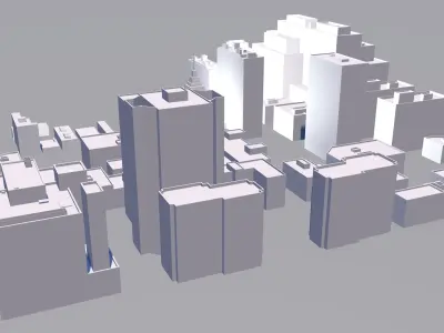 Buildings City building industrial park commercial housing 3D model