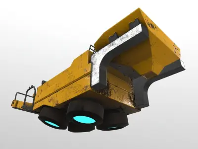 Cyberpunk Work Machines 03 Low-poly 3D model